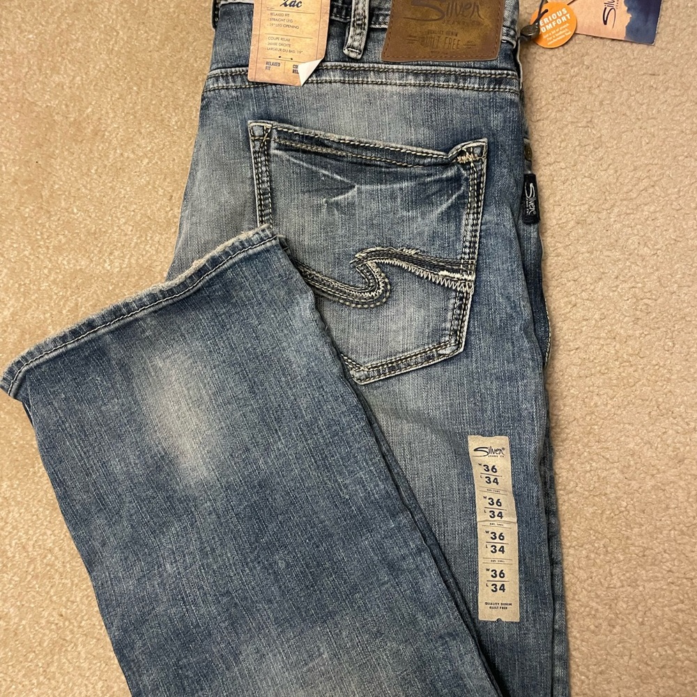 Zac Silver Jeans 36x34